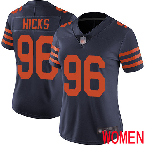 Chicago Bears Limited Navy Blue Women Akiem Hicks Jersey NFL Football 96 Rush Vapor Untouchable